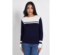 Wallis Women's Petite Colour Block Jumper in Navy | Size: Large Wallis Navy L