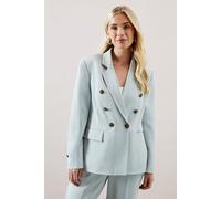 Petite Double Breasted Button Detail Blazer Wallis Blue 16
