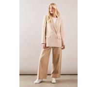 Petite Double Breasted Button Detail Blazer Wallis Taupe 18