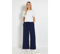 Wallis Women's Petite Drawstring Woven Trouser in Navy | Size: 16 Wallis Navy 16