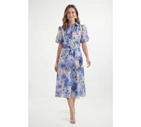 Wallis Women's Petite Floral Burn Out Shirt Dress in Ivory | Size: 12 Wallis Ivory 12
