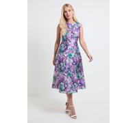 Wallis Women's Petite Floral Burnout Sleeveless Midi Dress in Lilac | Size: 20 Wallis Lilac 20
