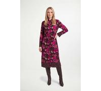 Wallis Women's Petite Floral Mix Print Shirt Dress in Burgundy | Size: 8 Wallis Burgundy 8