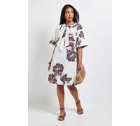 Wallis Women's Petite Floral Shift Dress in Ivory | Size: 14 Wallis Ivory 14