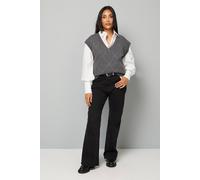 Wallis Women's Petite Glitter Knitted Vest in Grey | Size: Small Wallis Grey S