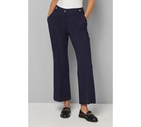 Wallis Women's Petite Navy Smart Bootcut Leg Trousers | Size: 8 Wallis Navy 8