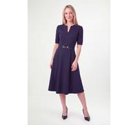 Wallis Women's Petite Ponte Snaffle Trim Midi Dress in Navy | Size: 14 Wallis Navy 14
