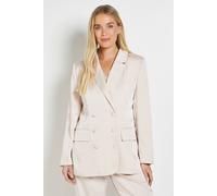 Wallis Women's Petite Satin Double Breasted Blazer Coord in Champagne | Size: 12 Wallis Champagne 12