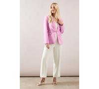 Wallis Women's Petite Shawl Collar Edge To Edge Jacket in Pink | Size: 14 Wallis Pink 14