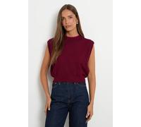 Wallis Women's Petite Shoulder Pad Knitted Vest in Berry | Size: Large Wallis Berry L