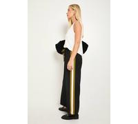 Wallis Women's Petite Side Stripe Drawstring Trousers in Black | Size: 18 Wallis Black 18