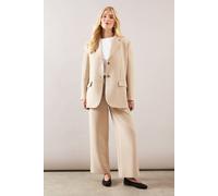 Petite Single Breasted Two Button Blazer Wallis Taupe 16