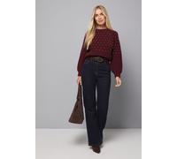 Wallis Women's Petite Stud Knitted Jumper in Berry | Size: Medium Wallis Berry M