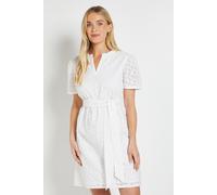 Wallis Women's Petite Summer Broderie Shift Dress in Ivory | Size: 16 Wallis Ivory 16