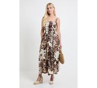 Wallis Women's Petite Summer Floral Maxi Dress in Ivory | Size: 12 Wallis Ivory 12