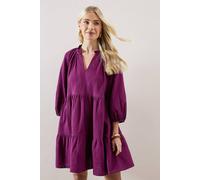 Wallis Women's Petite Summer Smock Dress in Plum | Size: 12 Wallis Plum 12