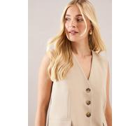 Petite Three Button Waistcoat Wallis Taupe 18