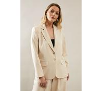 Wallis Pinstripe Single Breasted Blazer In Neutral neutral 14