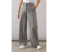 Wallis Pinstripe Wide Leg Trouser In Grey grey 18
