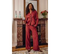 Wallis Women's Pleat Front Waist Binding Blazer in Rust | Size: 12 Wallis Rust 12