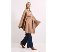 Wallis Women's Principles by Cape Belted Coat in Camel | Size: 10 Wallis Camel 10