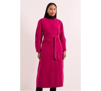 Wallis Women's Principles by Collarless Belted Maxi Coat in Pink | Size: 18 Wallis Pink 18