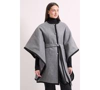 Wallis Women's Principles by Contrast Cape Coat in Dark Grey | Size: 12 Wallis Dark Grey 12