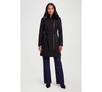 Wallis Women's Principles by Faux Fur Collar Coat in Black | Size: 14 Wallis Black 14