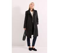 Short Double Breasted Funnel Neck Coat Principles Black 18
