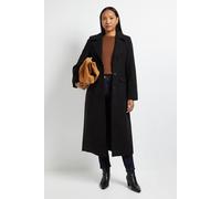 Wallis Women's Principles by Twill Button Coat in Black | Size: 14 Wallis Black 14