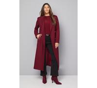 Wallis Women's PU Pocket Detail Longline Coat in Berry | Size: 12 Wallis Berry 12
