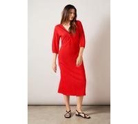 Wallis Women's Red Jersey Twist Front Midaxi Dress | Size: 14 Wallis Red 14