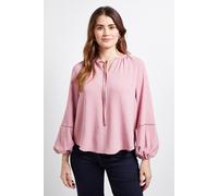 Wallis Women's Scallop Trim Gathered Raglan Top in Pink | Size: 14 Wallis Pink 14