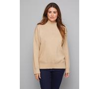 Wallis Women's Seam Detail Funnel Neck Jumper in Gold | Size: Small Wallis Gold S