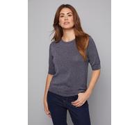 Wallis Women's Shimmer Short Sleeve Jumper in Navy | Size: Small Wallis Navy S