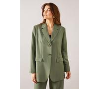 Wallis Women's Single Breasted Two Button Blazer in Olive | Size: 16 Wallis Olive 16