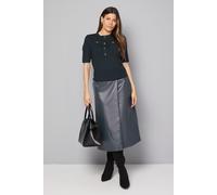 Wallis Women's Statement Button Knitted Top in Teal | Size: Medium Wallis Teal M