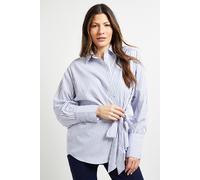 Wallis Women's Stripe Tie Side Shirt in Ivory | Size: 12 Wallis Ivory 12
