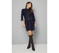 Wallis Women's Stud Knitted Dress in Navy | Size: Large Wallis Navy L