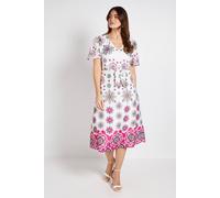 Wallis Women's Summer Paisley Knot Midi Dress in Ivory | Size: 20 Wallis Ivory 20