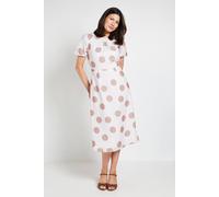 Wallis Women's Summer Polka Dot Tea Dress in Ivory | Size: 16 Wallis Ivory 16