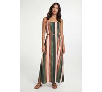 Wallis Women's Summer Stripe Maxi Dress in Green | Size: 14 Wallis Green 14