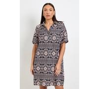 Wallis Women's Summer Tile Print Shift Dress in Black | Size: 20 Wallis Black 20