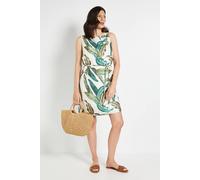 Wallis Women's Summer Tropical Shift Dress in Green | Size: 20 Wallis Green 20