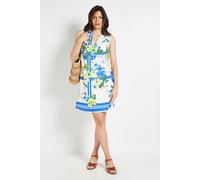 Wallis Women's Summer Tropical Shift Dress in Ivory | Size: 20 Wallis Ivory 20