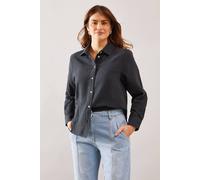 Wallis Women's Textured Button Through Shirt in Black | Size: 16 Wallis Black 16