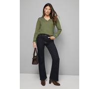 Wallis Women's Tipped Collar Jumper in Khaki | Size: Medium Wallis Khaki M