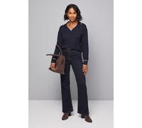 Wallis Women's Tipped Collar Jumper in Navy | Size: Small Wallis Navy S