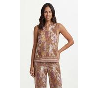 Wallis Women's Tropical Print Sleeveless Top in Brown | Size: 20 Wallis Brown 20