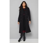 Wallis Women's Twill Trench Coat in Black | Size: 12 Wallis Black 12